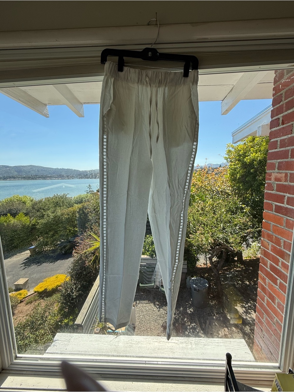 Lightweight White Drawstring Women’s Pants